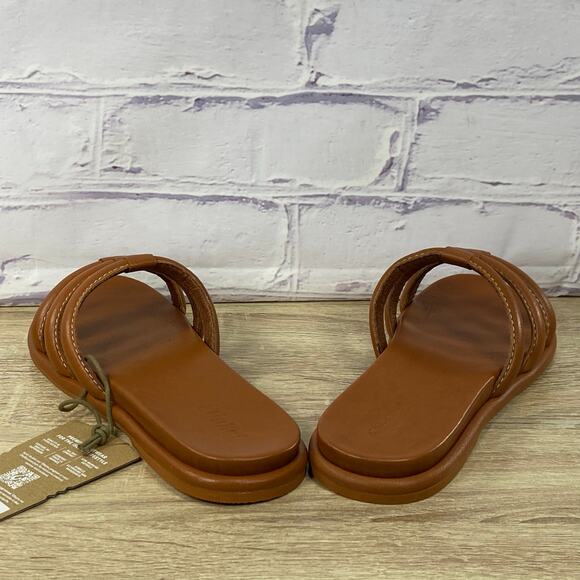 Olukai Tiare Slide Fox Brown Leather Sandals Women's Size 9 NEW - Picture 4 of 8